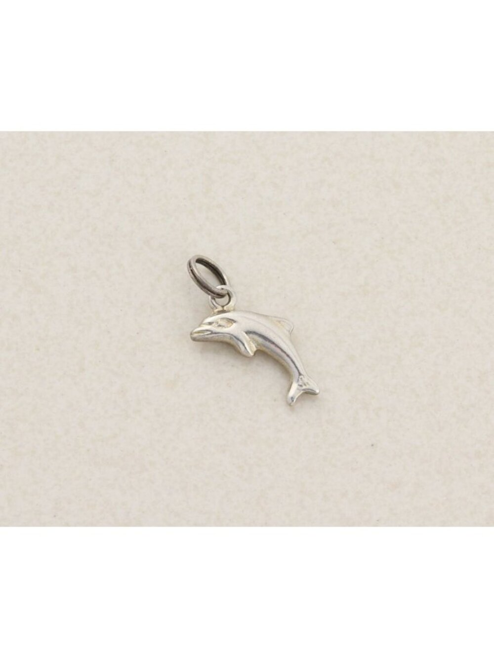 Sterling Silver Dolphin Charm or Pendant 1/2" x 3/4"